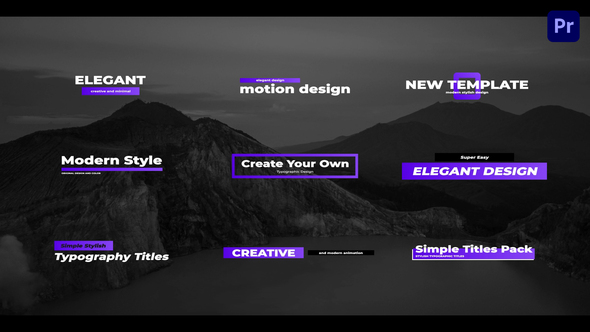 Simple Creative Titles For Premiere Pro Premiere Pro template preview