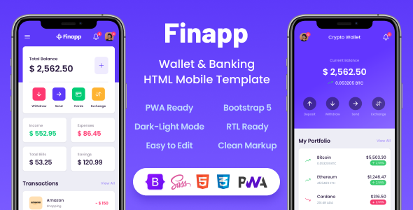 Finapp - WalletBanking - ThemeForest 25738217