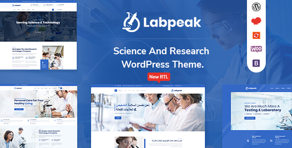 Labpeak LaboratoryScience - ThemeForest 25427468