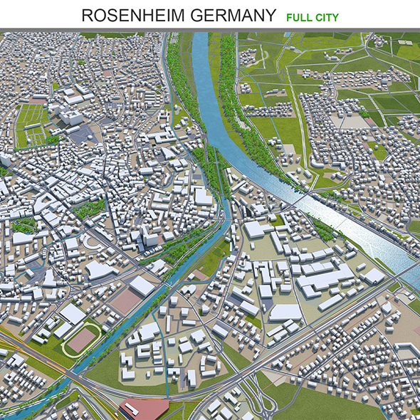 Rosenheim city Germany - 3Docean 33654544