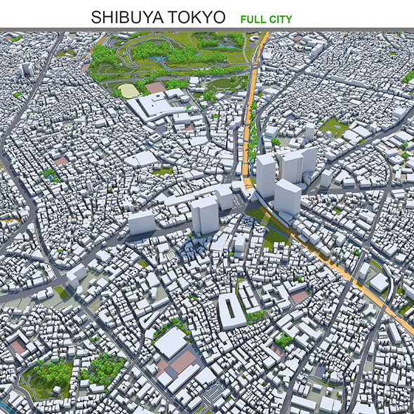 Shibuya city Tokyo - 3Docean 33655190