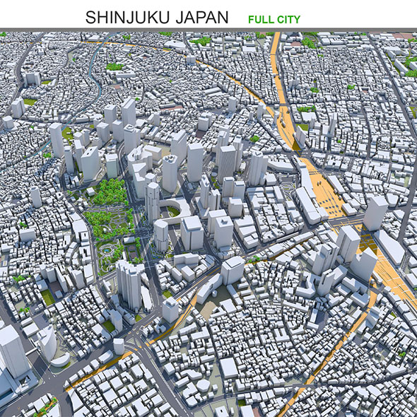 Shinjuku city Japan - 3Docean 33655203
