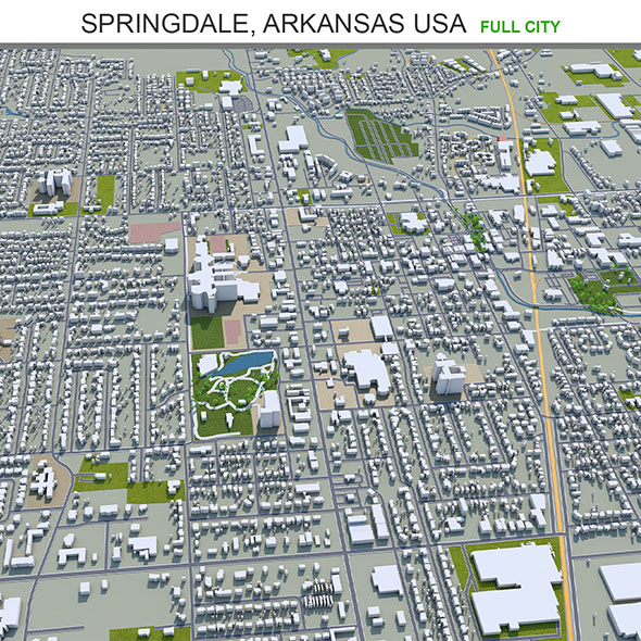 Springdale city Arkansas - 3Docean 33655341