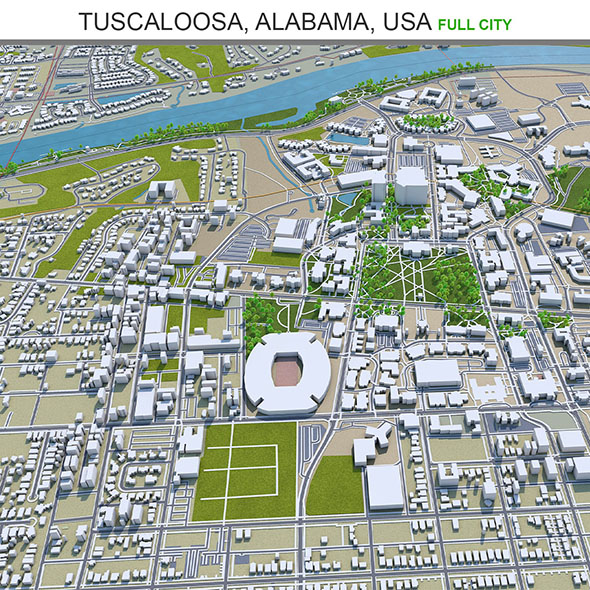 Tuscaloosa city Alabama - 3Docean 33655905