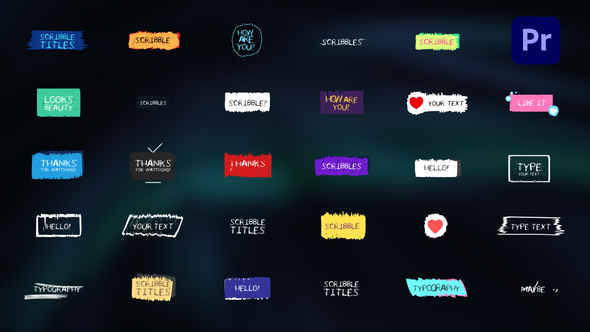Scribble Titles | Premiere Pro MOGRT alt
