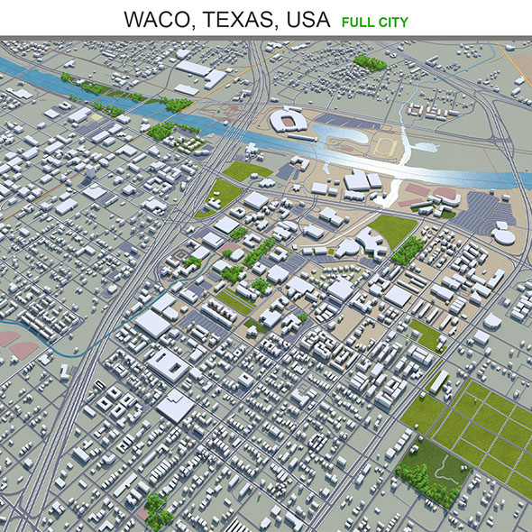 Waco city Texas - 3Docean 33658645
