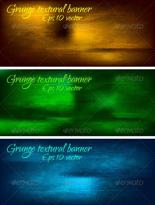 Abstract textural banners - Backgrounds Decorative