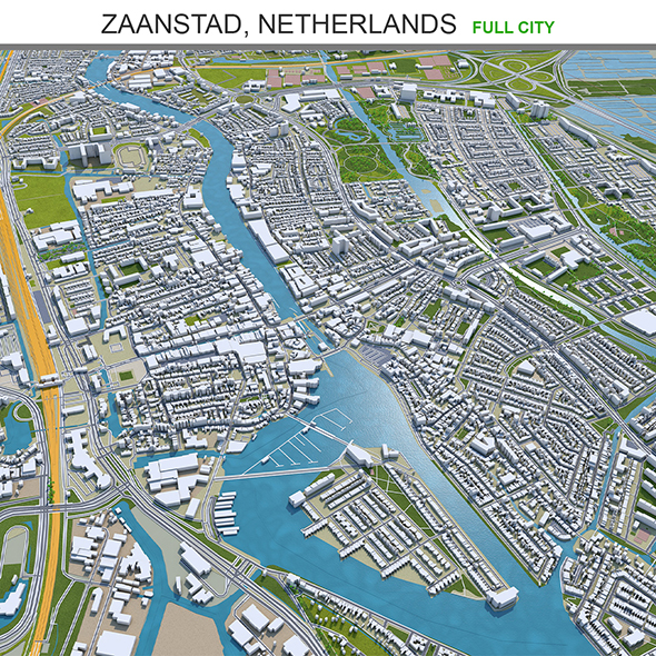 Zaanstad city Netherlands - 3Docean 33668342
