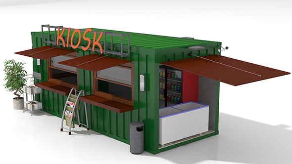 Container Retail Kiosk - 3Docean 33304171