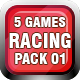 Racing Games Collection 01 (Construct 3 | C3P | HTML5) 5 Games