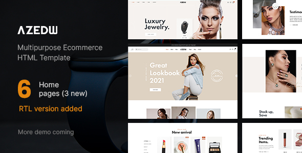 Extraordinary Azedw - Multipurpose HTML Template | RTL Supported