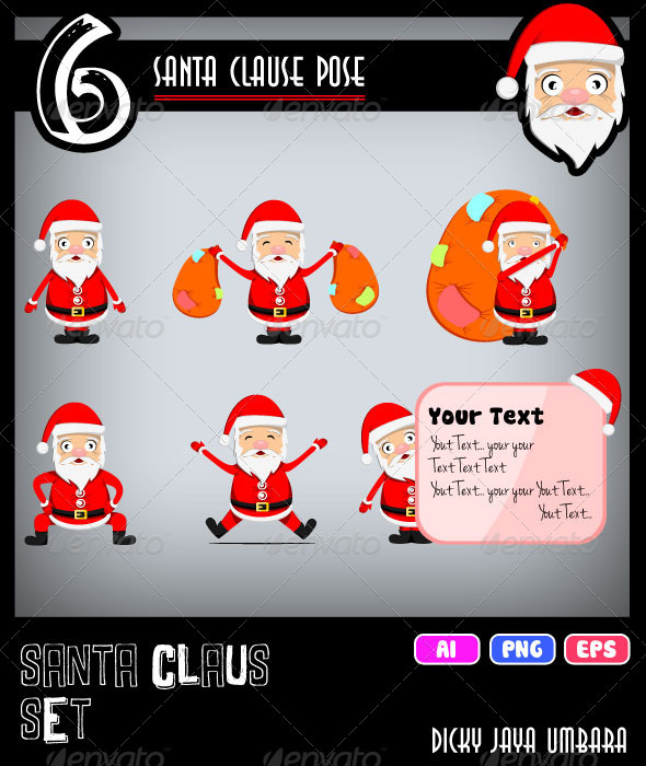 Santa Claus Set - Characters Vectors