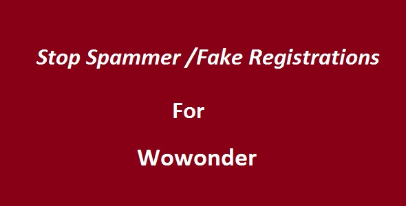 Stop Spammer-Fake Registrations - CodeCanyon 17118479