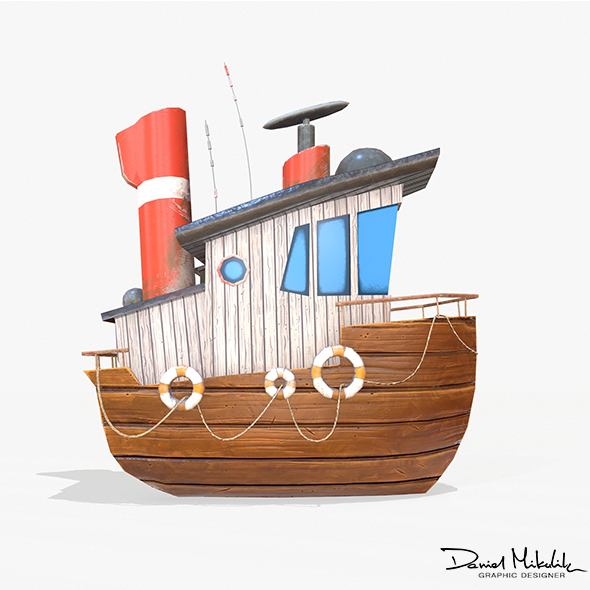 Cartoon Mini Boat - 3Docean 33673805
