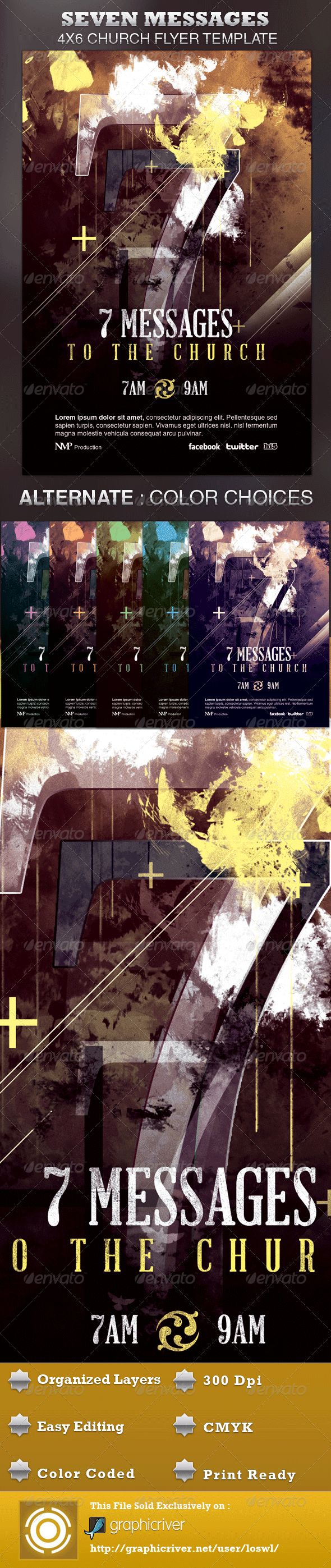 Seven Messages Church Flyer Template - Church Flyers
