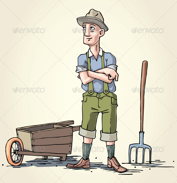 Farmer with the Wheelbarrow - People Characters