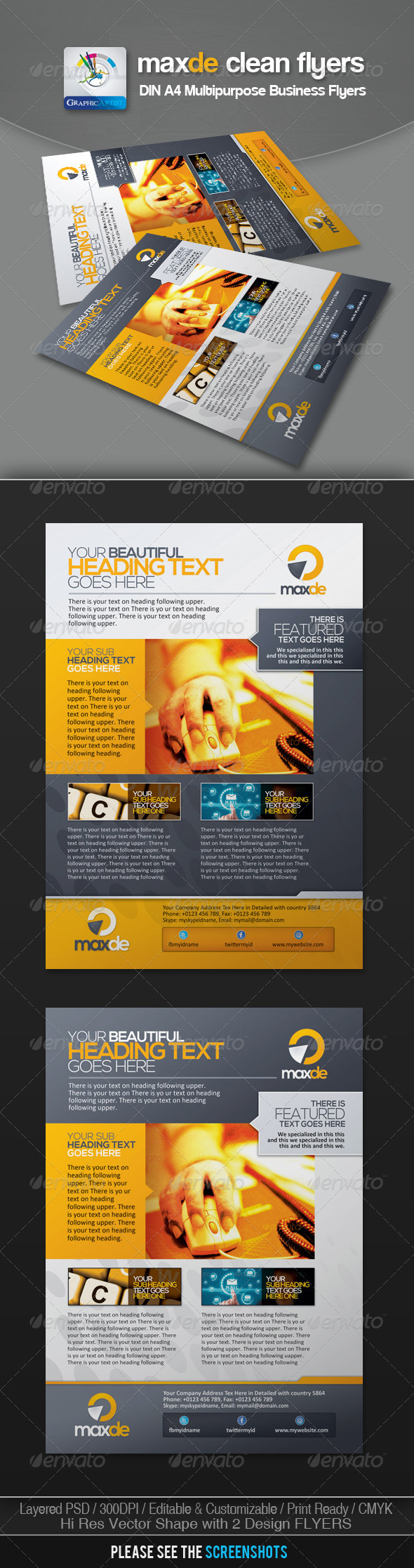Maxde Clean Business Flyer/Ads - Corporate Flyers