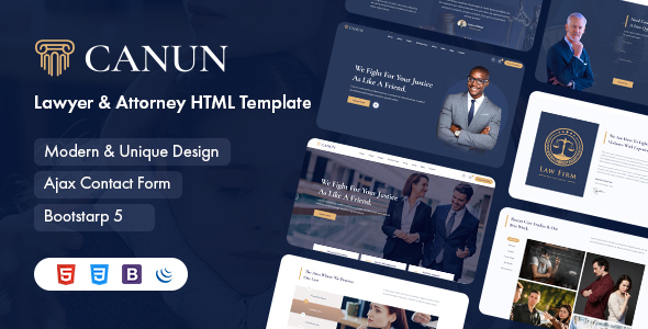 Excellent Canun – Lawyer and Attorney HTML5 Template