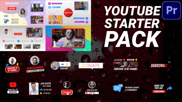 Youtube Starter Pack | Premiere Pro MOGRT