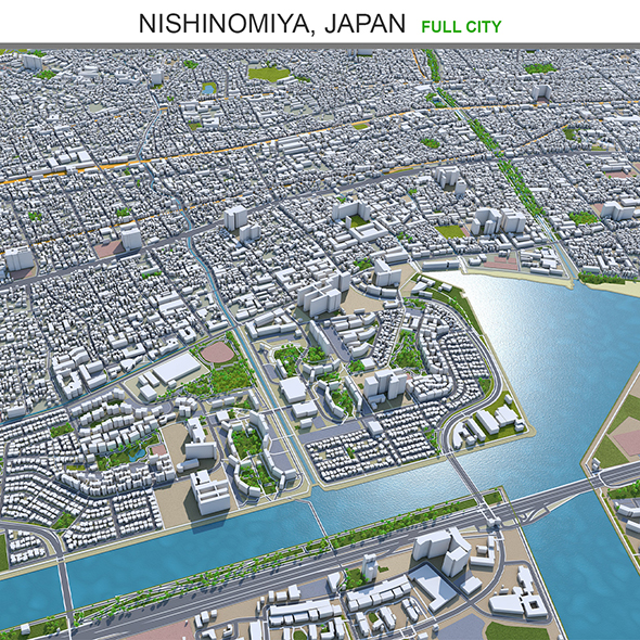 Nishinomiya city Japan - 3Docean 33684272