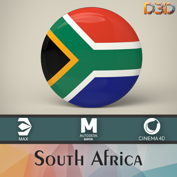 South Africa Badge - 3Docean 33687953