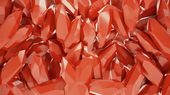 Red Crystals Background