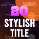 Modern Stylish Titles - VideoHive Item for Sale