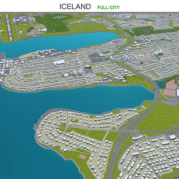Iceland city 3d - 3Docean 33692200