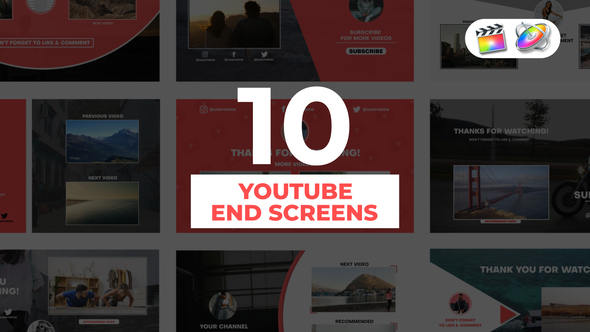 Youtube End Screens for Apple Motion and FCPX
