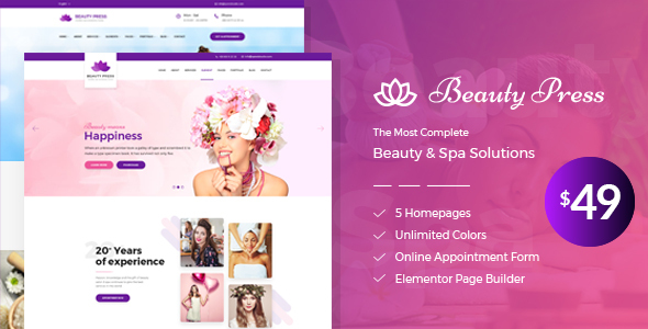 Beauty Salon Spa - ThemeForest 21170252