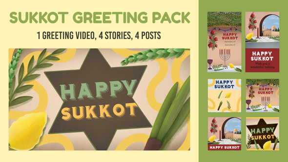 Sukkot Greeting Pack - VideoHive 33697232