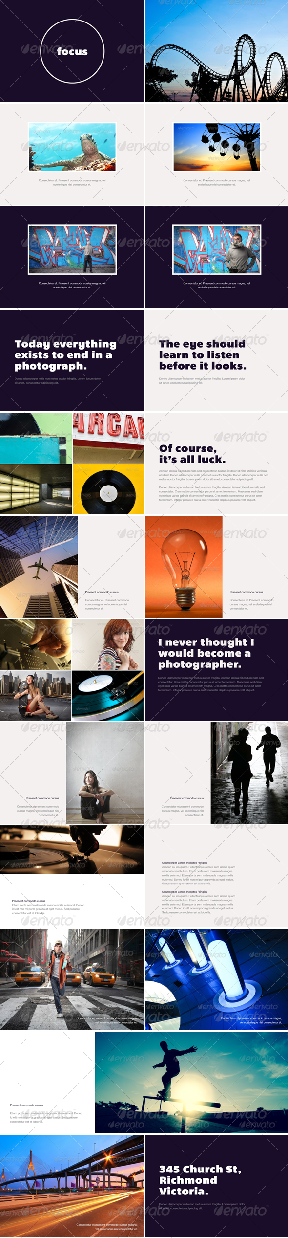 Focus - Photo Album or Folio Template - Photo Albums Print Templates