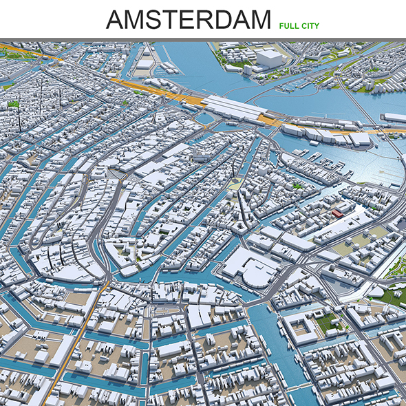 Amsterdam City 3D - 3Docean 27642285
