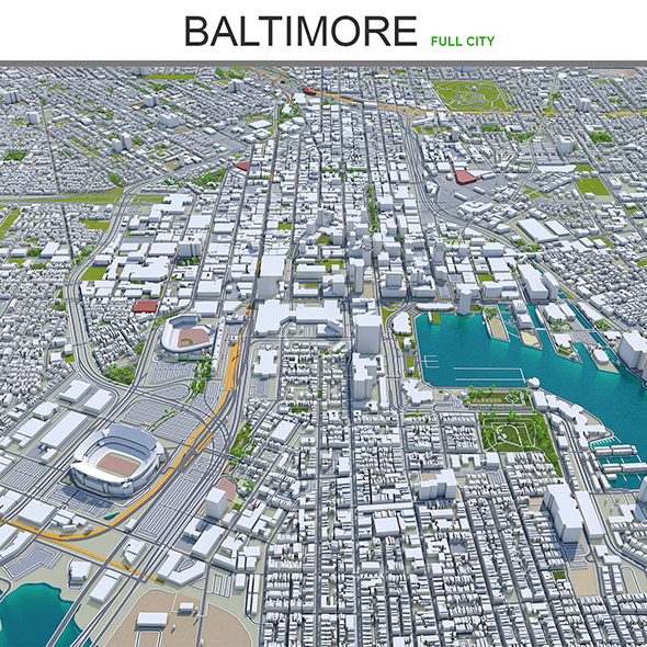 Baltimore City 3D - 3Docean 27646390