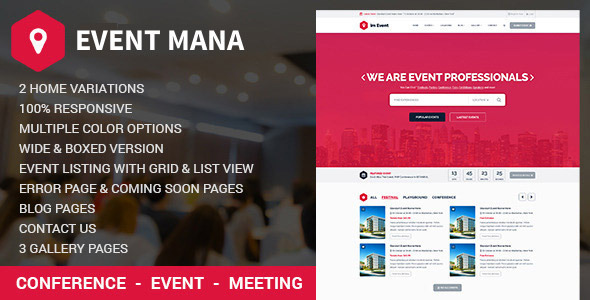 Event Management WordPress - ThemeForest 13011506