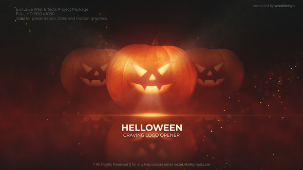 Pumpkin Helloween Logo - VideoHive 33705114
