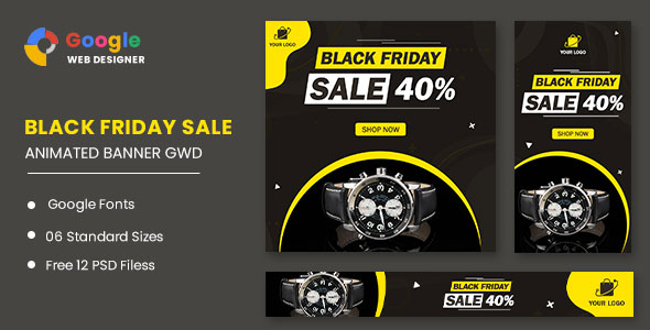 Black Friday Sale Watch  HTML5 Banner Ads GWD
