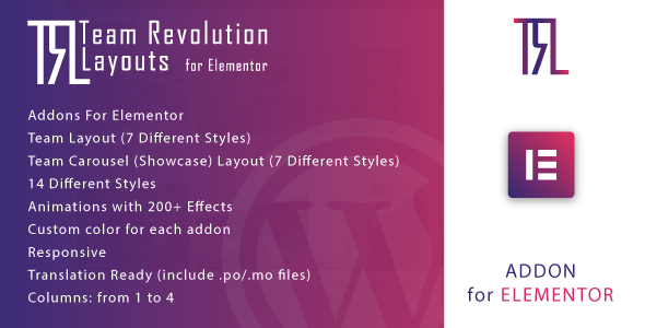 Team Revolution Layouts for Elementor