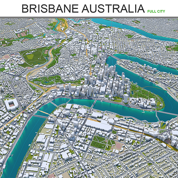 Brisbane City Australia - 3Docean 27710475