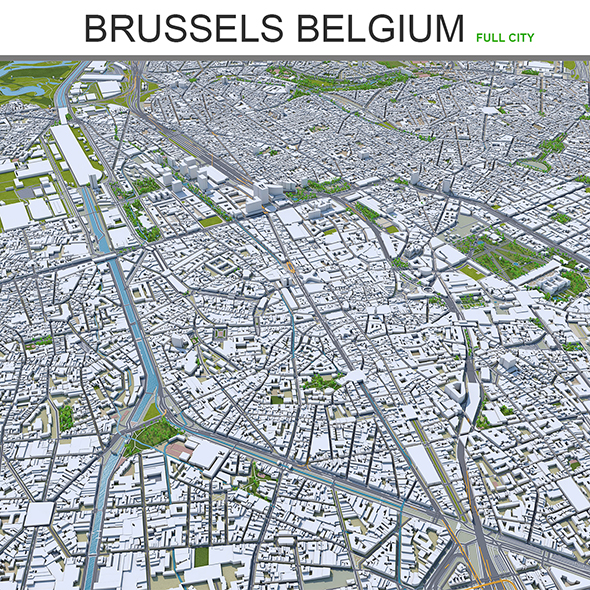 Brussels city Belgium - 3Docean 28610235