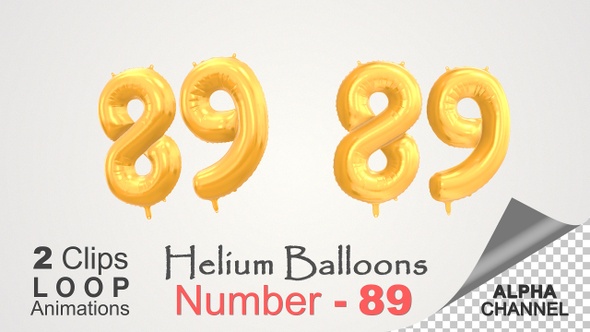 Celebration Helium Balloons With Number – 89