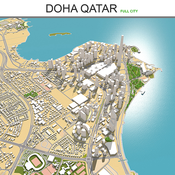 Doha city 3d - 3Docean 27714092