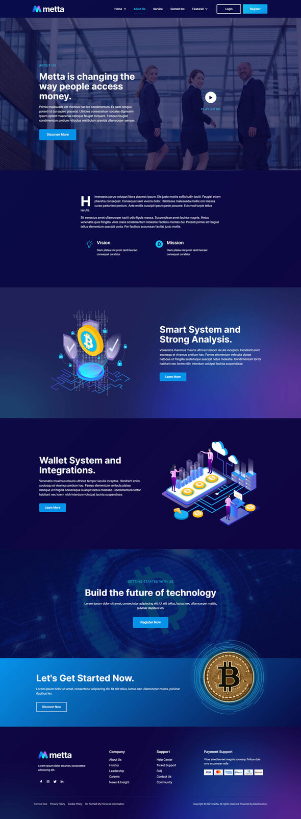 Metta - Cryptocurrency Blockchain & Bitcoin Elementor Template Kit by  moxcreative