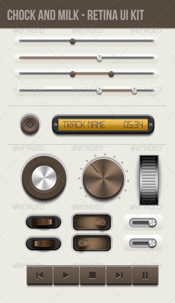 Chock And Milk - Retina Ui - User Interfaces Web Elements