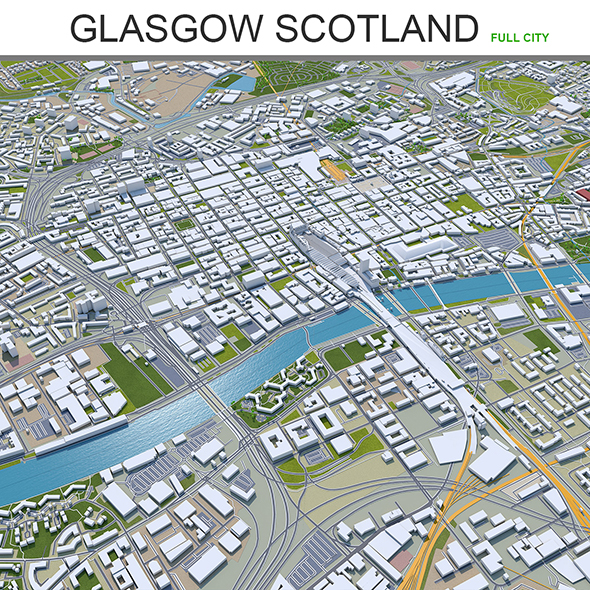 Glasgow city Scotland - 3Docean 28613820