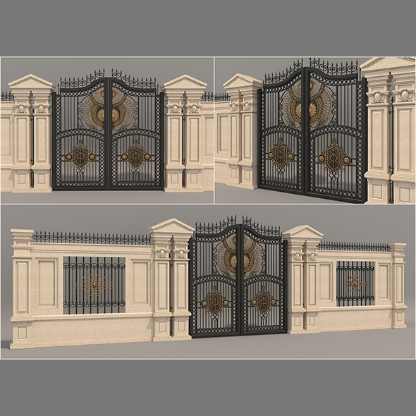 Classic Mansion Gate - 3Docean 33725547