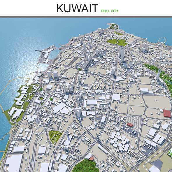 Kuwait city 3d - 3Docean 28614097