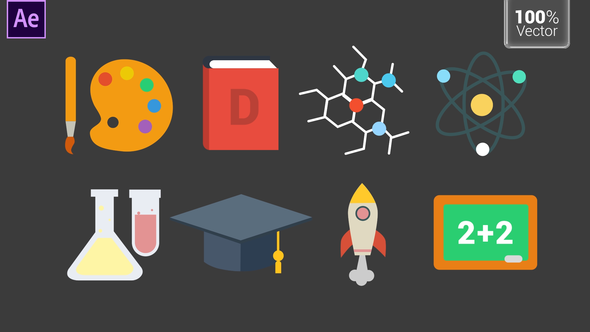 Education Animated Icons - VideoHive 33730065