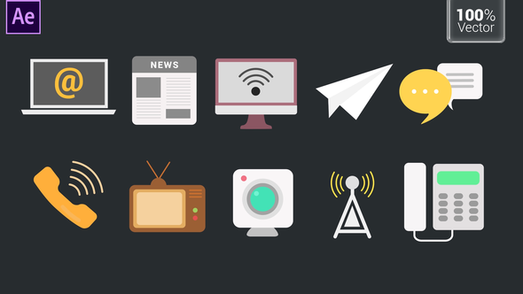 Communication Icons - VideoHive 33730115