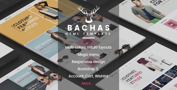 Excellent Elegant Fashion Boutique Website Template using Bootstrap 5 - Bachas